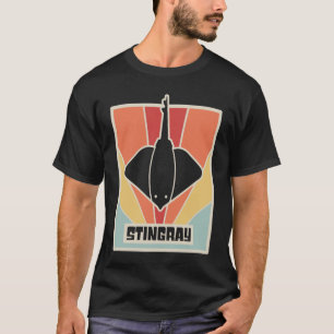 Camiseta Stingray (Criatura oceánica de Sting Ray y Retro d