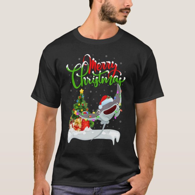 Camiseta Stingray Fish   Xmas Decoration Santa Stingray Chr (Anverso)