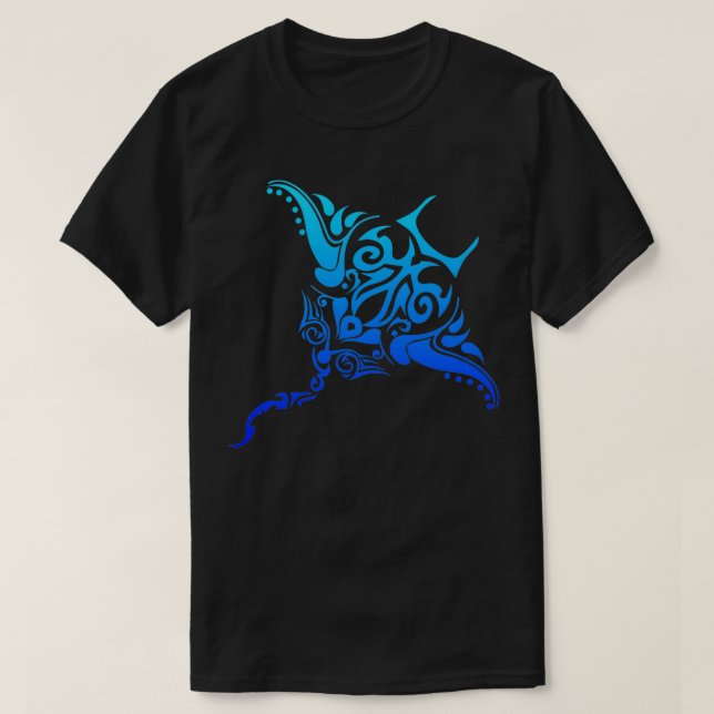 Camiseta Stingray Hawaii Tribal Polinesiano Tattoo Style V (Diseño del anverso)