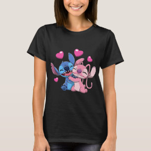 Camiseta Stitch &amp; Angel Valentines 1
