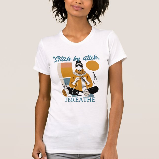Camiseta Stitch by Stitch I Breathe – Frase emocional para  (Anverso)