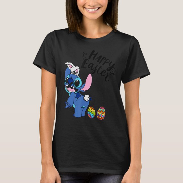 Camiseta Stitch Happy Easter Easter Egy Family Easter Stitc (Anverso)