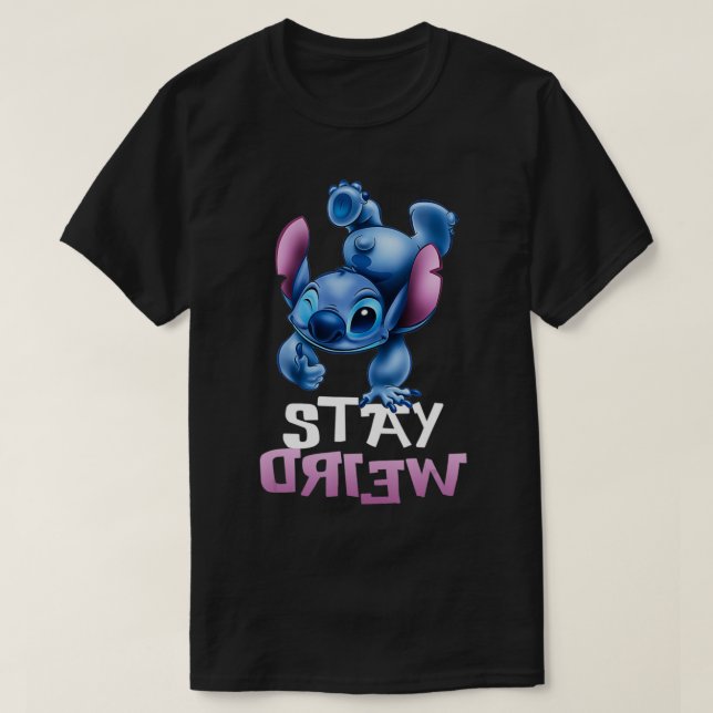 Camiseta Stitch Stay Weird (Diseño del anverso)