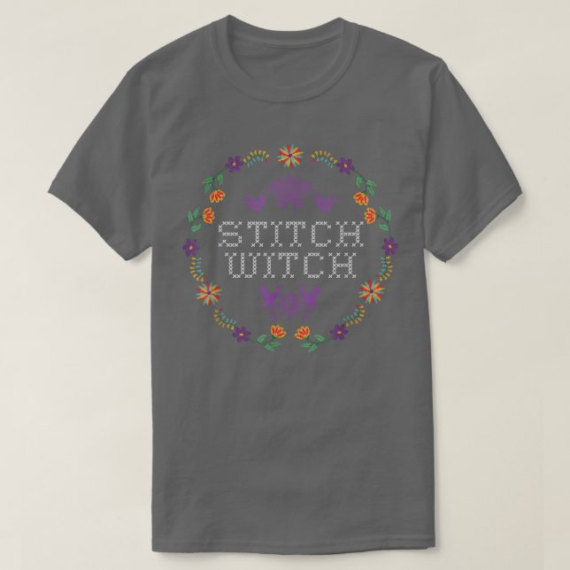 Camiseta Stitch Witch Funny Needlepoint  (Diseño del anverso)