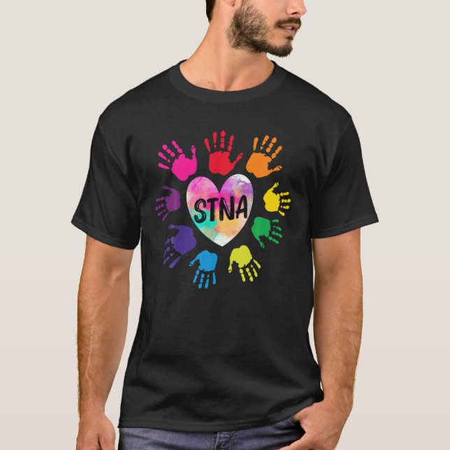 Camiseta STNA Colorful Heart Hands Tie Dye (Anverso)