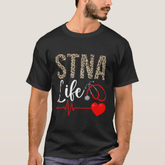 Camiseta Stna Life State Tested Enfermería Assistant Leopar