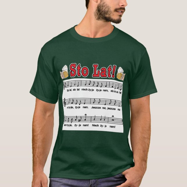 Camiseta ¡Sto Lat! Canción con tazas de cerveza (Anverso)