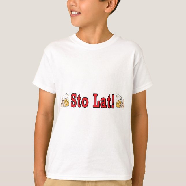 Camiseta ¡Sto Lat! Con tazas de cerveza (Anverso)