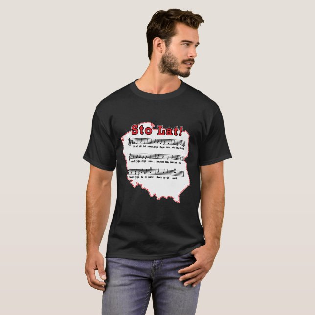Camiseta ¡Sto Lat! Mapa de canciones polacas (Anverso completo)