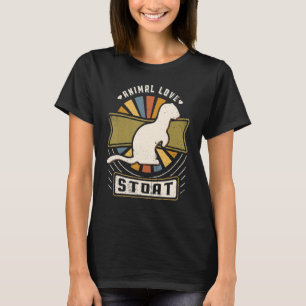 Camiseta Stoat Vintage Classic Retro Animal