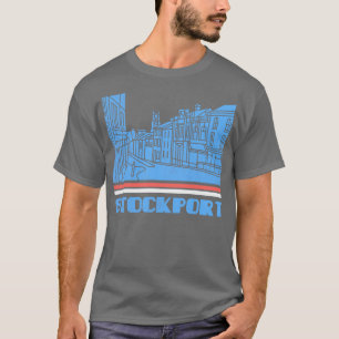 Camiseta Stockport City Gift England City Silhouette Skylin