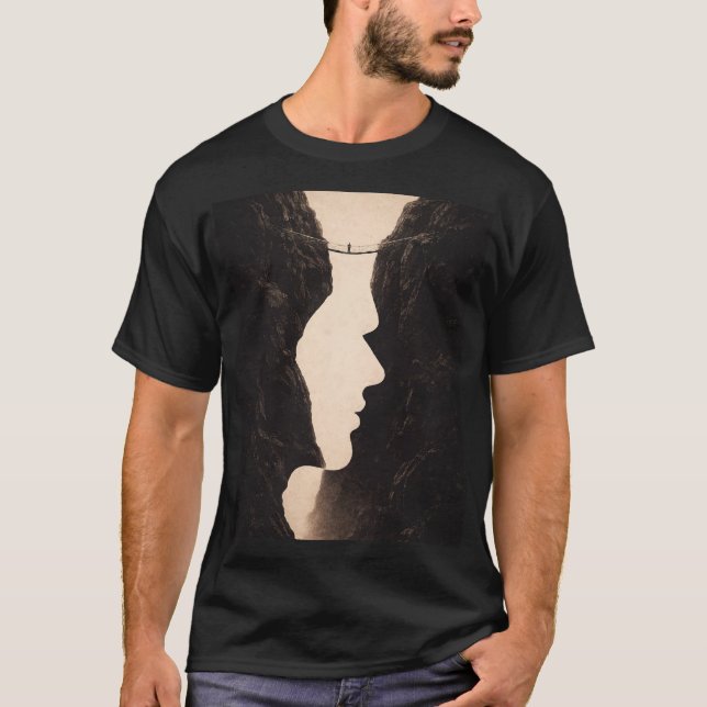Camiseta Stoic Optical Illusion Abstract Art, Cliffs, Land (Anverso)