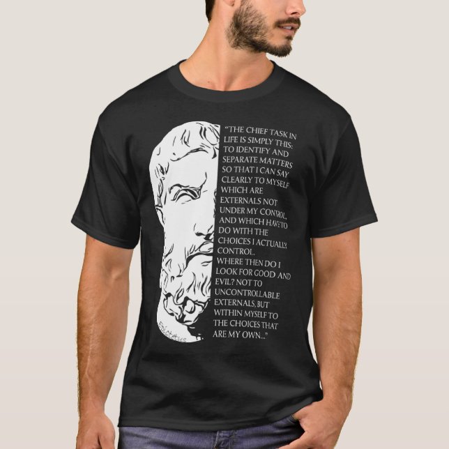 Camiseta Stoicism Epictetus Stoic Philosophy Quote Life Tas (Anverso)
