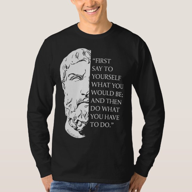 Camiseta Stoicism Epictetus Stoic Philosophy Quote Visualiz (Anverso)