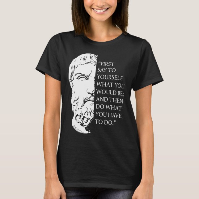 Camiseta Stoicism Epictetus Stoic Philosophy Quote Visualiz (Anverso)
