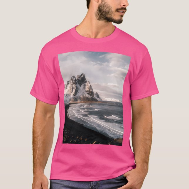 Camiseta Stokkksnes Islandés Mountain Beach Sunset - Landsc (Anverso)