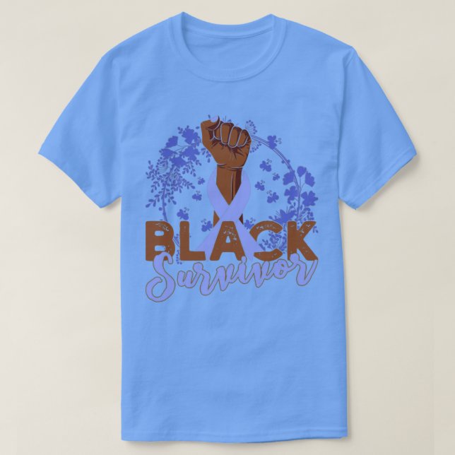 Camiseta Stomach Cancer Awareness Black Survivor Gift (Diseño del anverso)