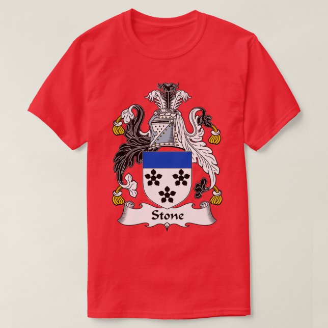 Camiseta Stone Coat of Arms Family Crest 1  (Diseño del anverso)