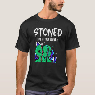 Camiseta Stoned Out Of This World Alien Sci Fi Unique Space