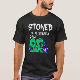 Camiseta Stoned Out Of This World Alien Sci Fi Unique Space