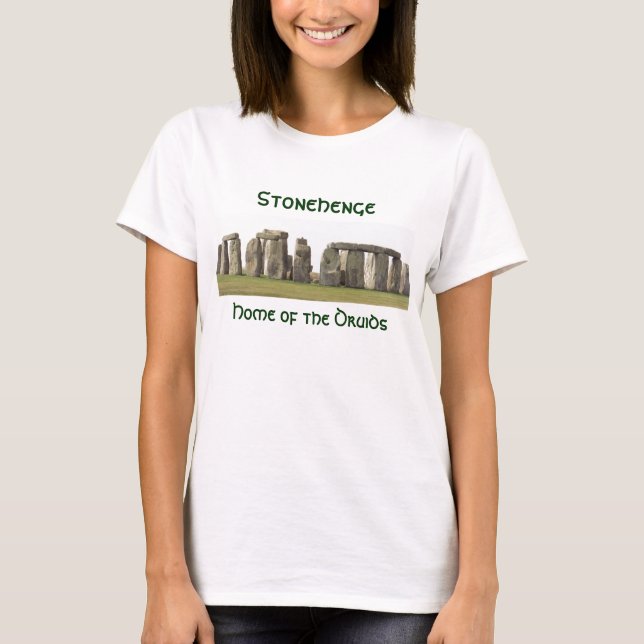 Camiseta Stonehenge de las mujeres, hogar de los druidas (Anverso)