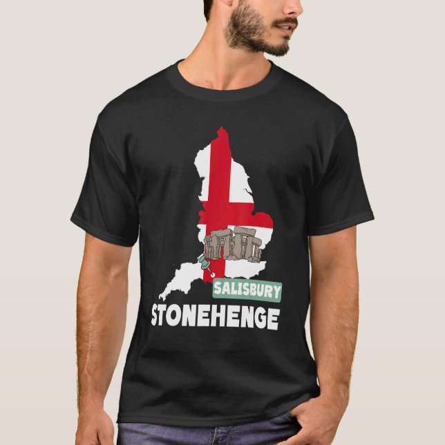 Camiseta Stonehenge England Souvenir England Map  Stoneheng (Anverso)