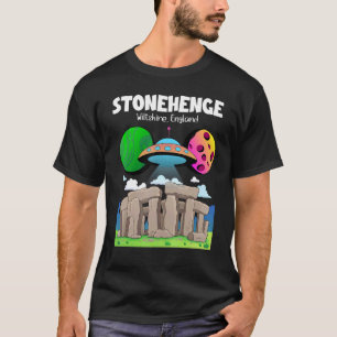 Camiseta Stonehenge England Souvenir Saucer Volador En El E