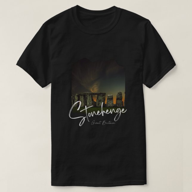 Camiseta Stonehenge England Souvenir - Stonehenge At Nigh L (Diseño del anverso)
