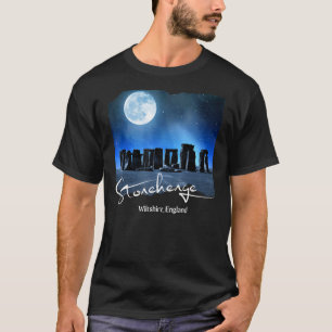Camiseta Stonehenge England Souvenir Stonehenge De Noche