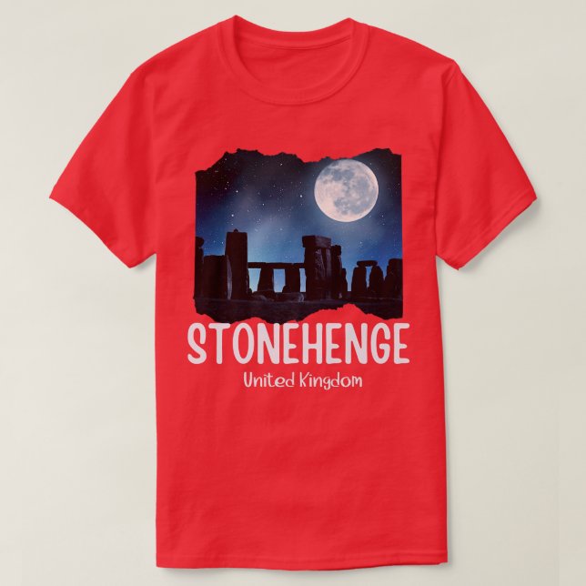 Camiseta Stonehenge England SouvenirStonehenge Por La Noche (Diseño del anverso)
