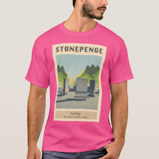 Camiseta Stonepenge Vintage Travel Poster