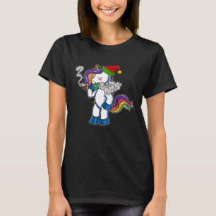 Camiseta Stoner For Women Weed Rasta Unicorn Navidades