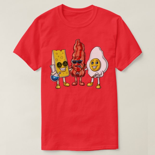 Camiseta Stoners de queso de huevo de tocino (Diseño del anverso)