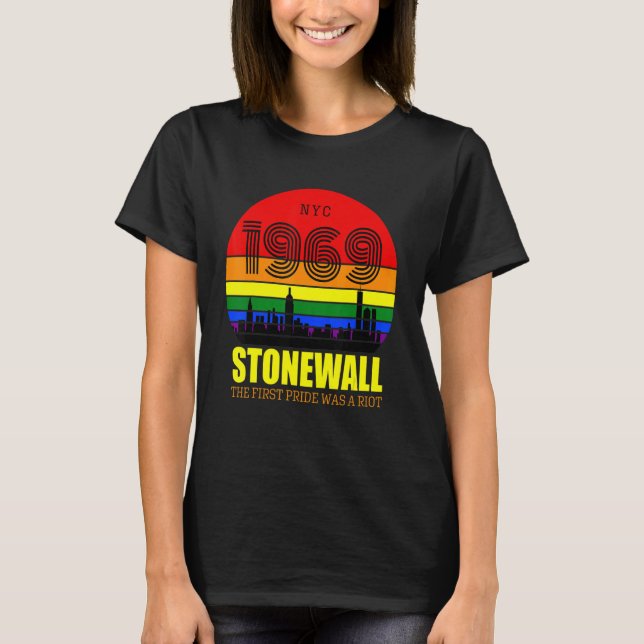 Camiseta Stonewall 1969 Fue Un Disturbio Lgbtq Lgbt Lesbian (Anverso)