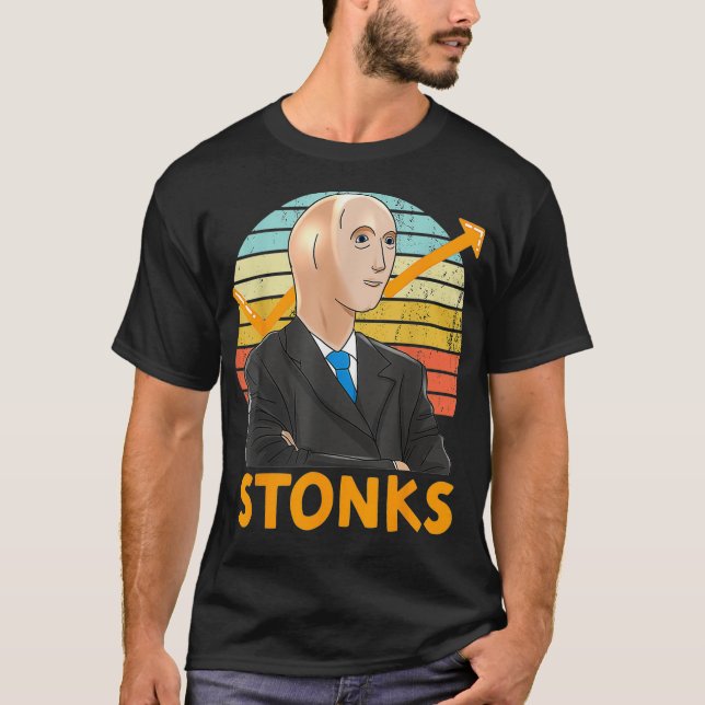 Camiseta Stonks Guy Dank Meme Funny Stock Broker Stonks (Anverso)
