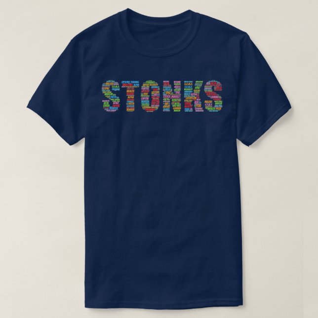 Camiseta Stonks Wordcloud (Diseño del anverso)