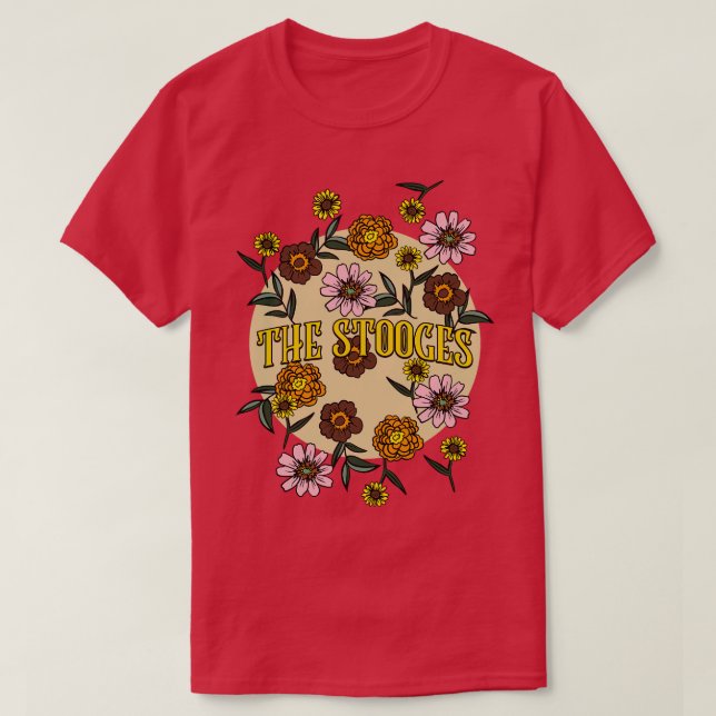 Camiseta Stooges Nombre Flor Retro Floral personalizada 80 (Diseño del anverso)