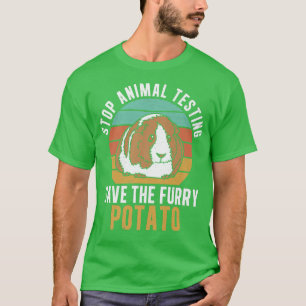 Camiseta Stop Animal Testing Funny Furry Potato For Guinea 