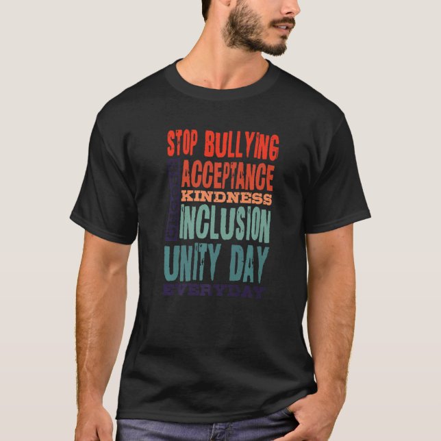 Camiseta Stop Bullying Choose Acceptance Kindness Inclusion (Anverso)