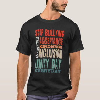 Camiseta Stop Bullying Choose Acceptance Kindness Inclusion