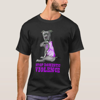 Camiseta Stop Domestic Violence Awareness Tattoo Pitbull Do