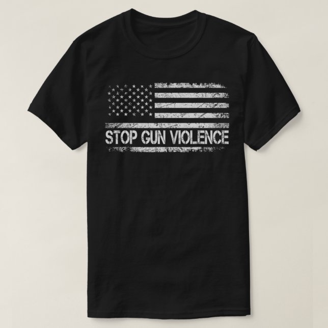 Camiseta Stop Gun Violence , End Gun Violence  (Diseño del anverso)