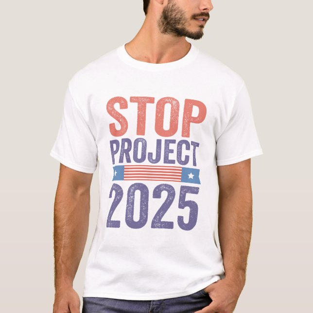 Camiseta Stop Project 2025 Patrocinio estadounidense de Tru (Anverso)