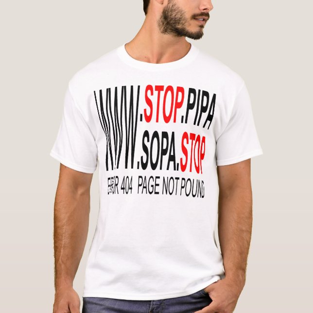Camiseta Stop SOPA & PIPA (Anverso)