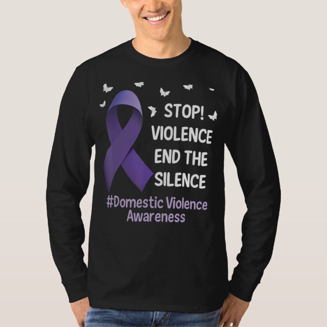 Camiseta Stop Violence End Silence Domestic Violence Suppor (Anverso)