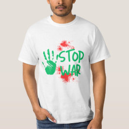 Camiseta Stop War – Bold Handprint Anti-War Graphic Design