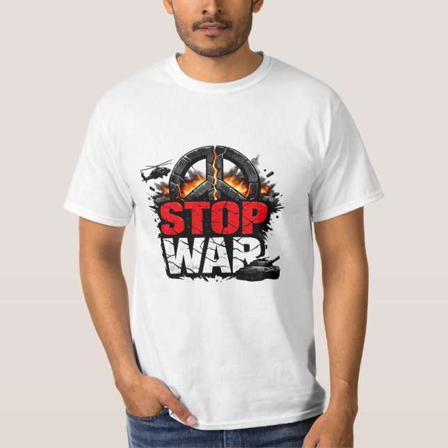 Camiseta Stop War Peace Graphic T-Shirt – Stand for Peace (Anverso)