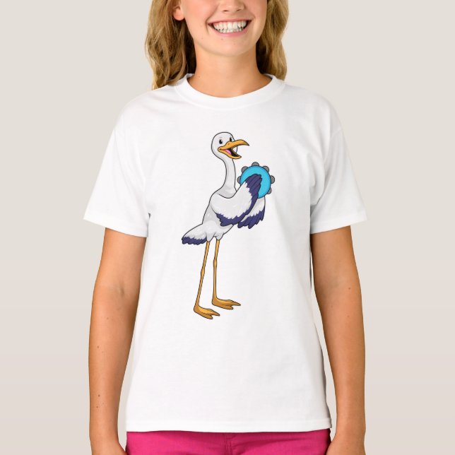 Camiseta Stork como músico con ambourine (Anverso)