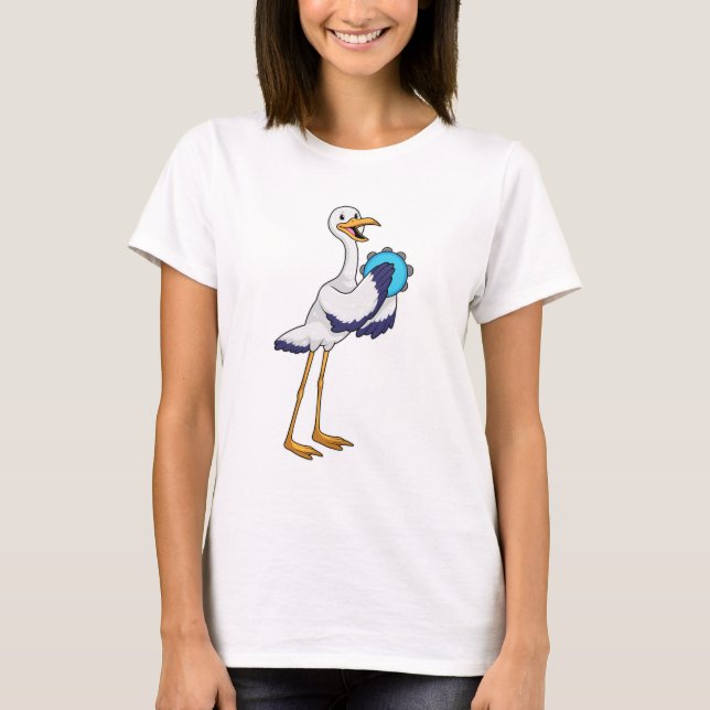 Camiseta Stork como músico con ambourine (Anverso)