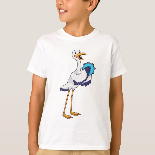 Camiseta Stork como músico con ambourine (Anverso)
